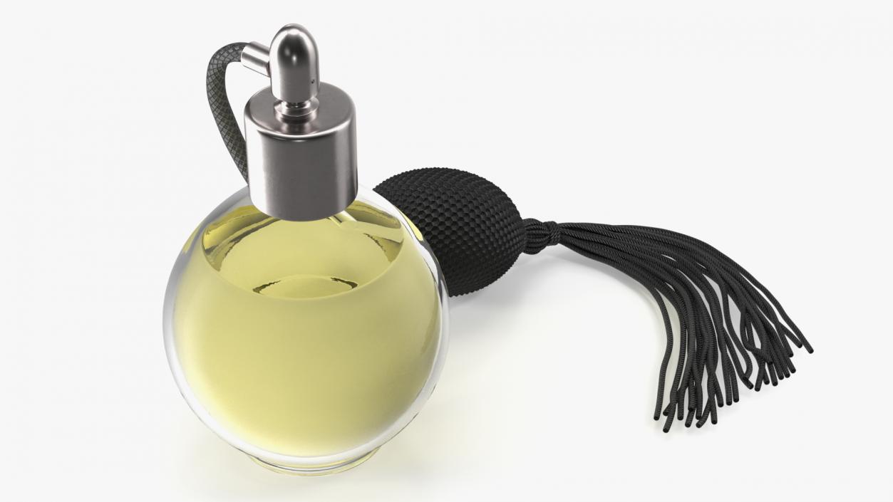 3D Perfume Bottle with Silver Hose Pump