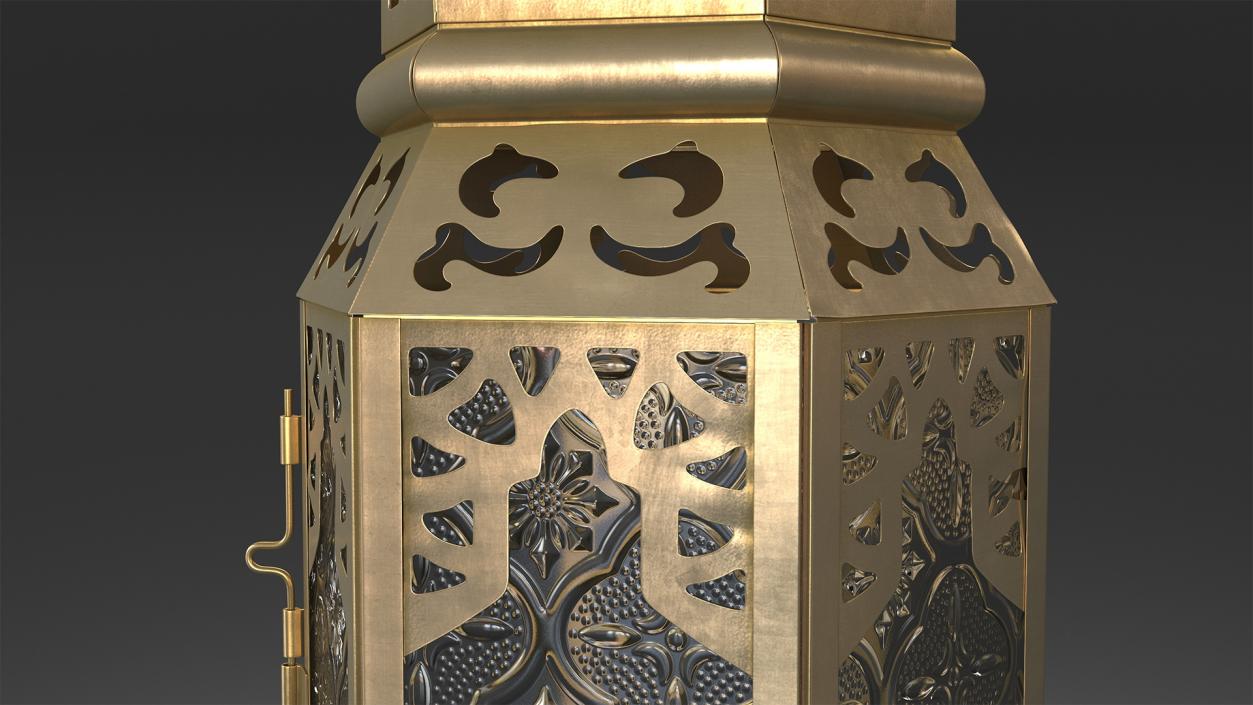 Metal Moroccan Lantern 3D
