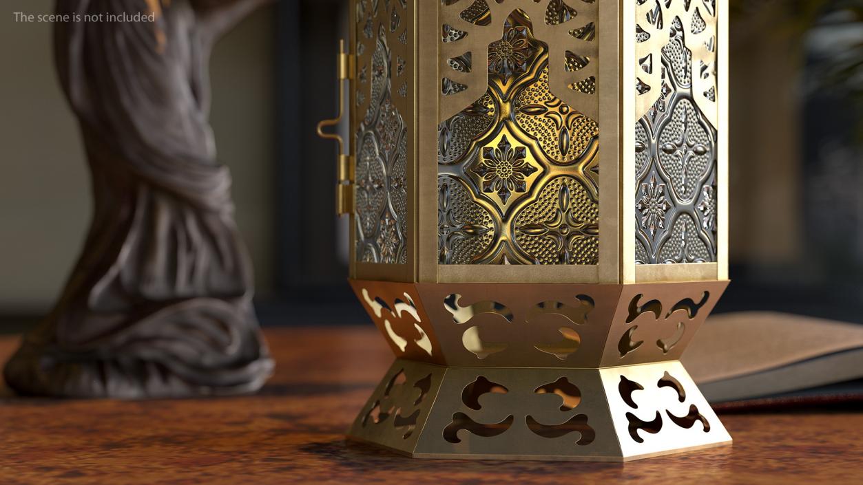 Metal Moroccan Lantern 3D