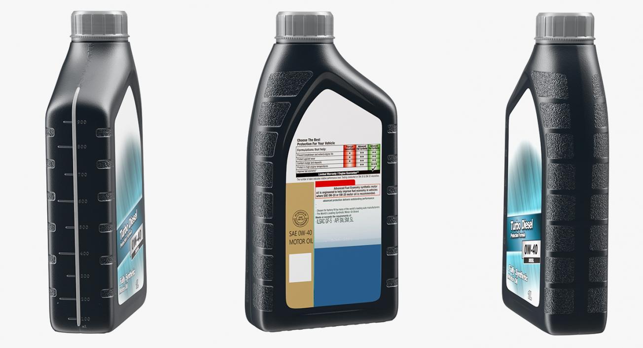 Bottle Car Oil 1L 3D