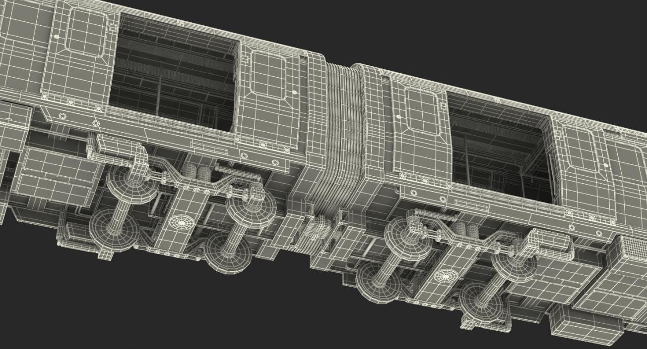 London Subway Train S8 Rigged 3D model