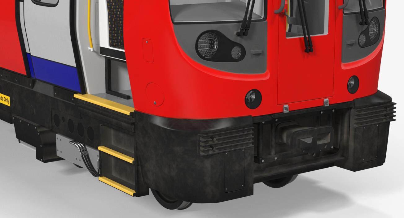 London Subway Train S8 Rigged 3D model