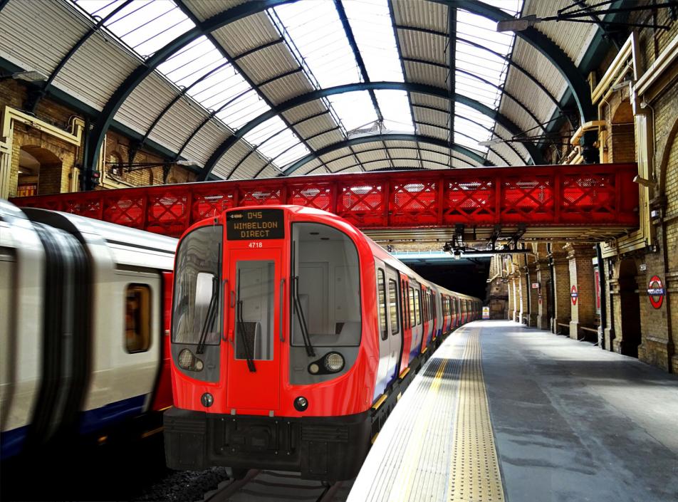 London Subway Train S8 Rigged 3D model