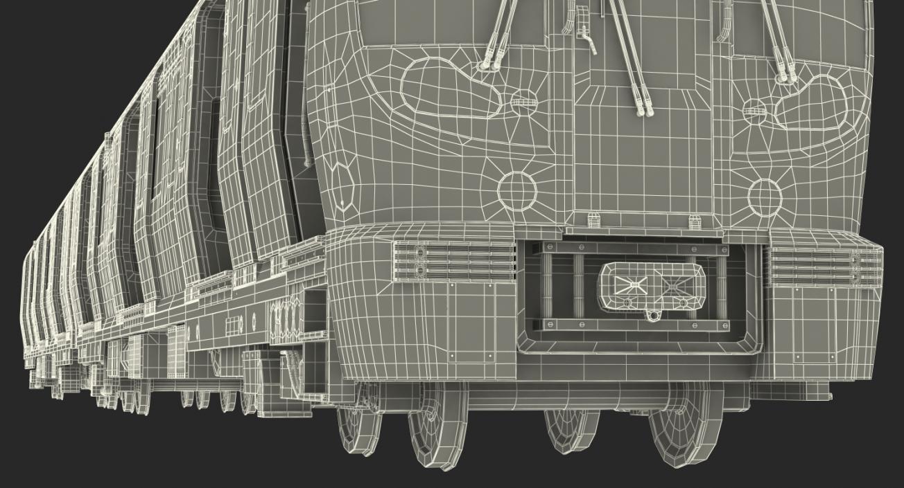 London Subway Train S8 Rigged 3D model