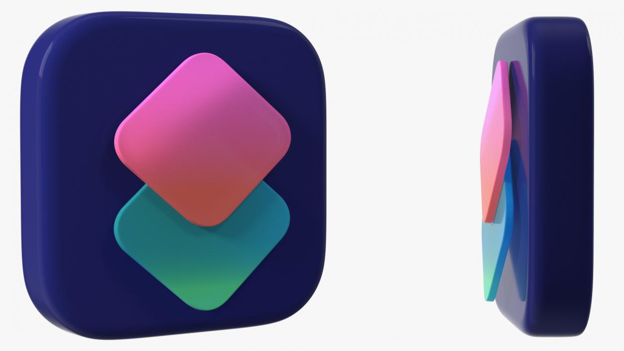 iPhone iOS Shortcuts Icon 2 3D