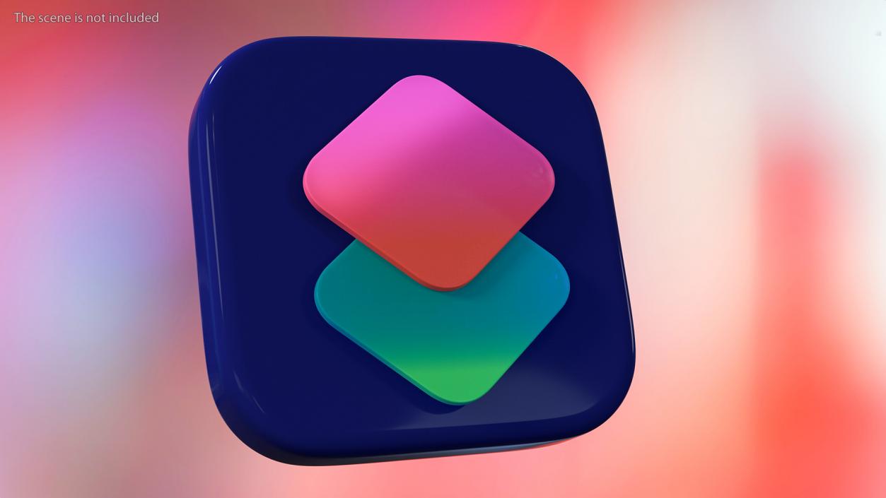 iPhone iOS Shortcuts Icon 2 3D