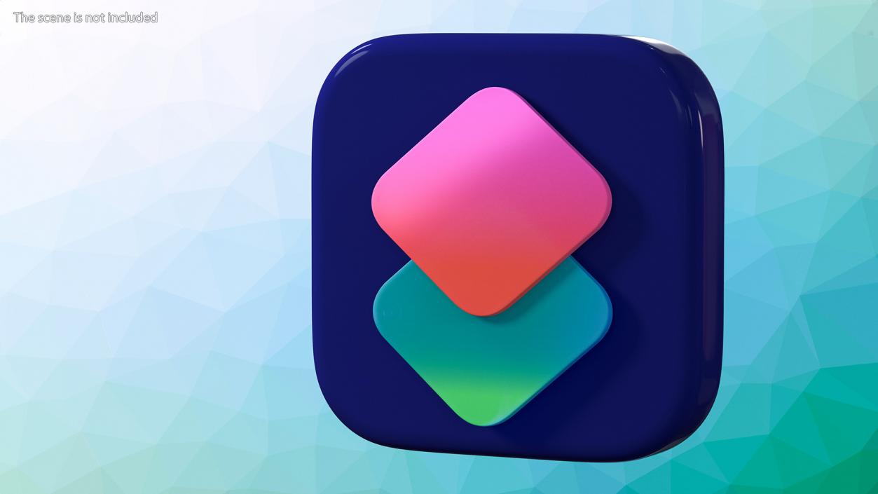 iPhone iOS Shortcuts Icon 2 3D