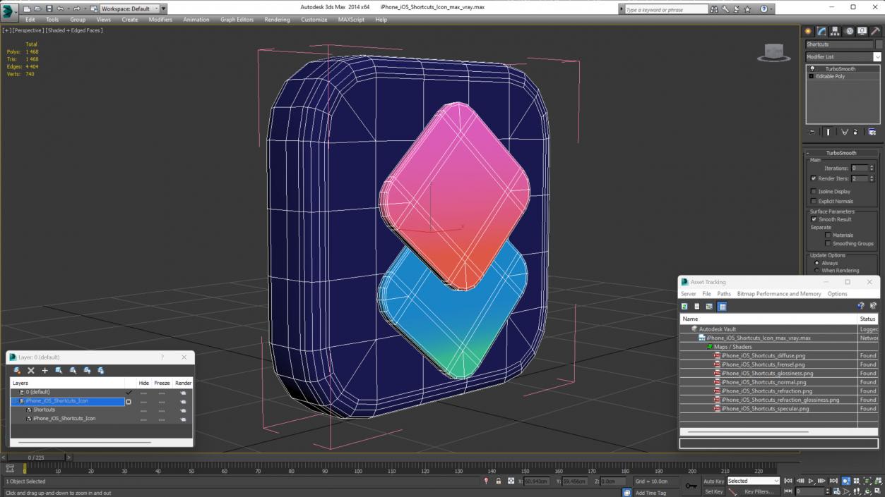 iPhone iOS Shortcuts Icon 2 3D