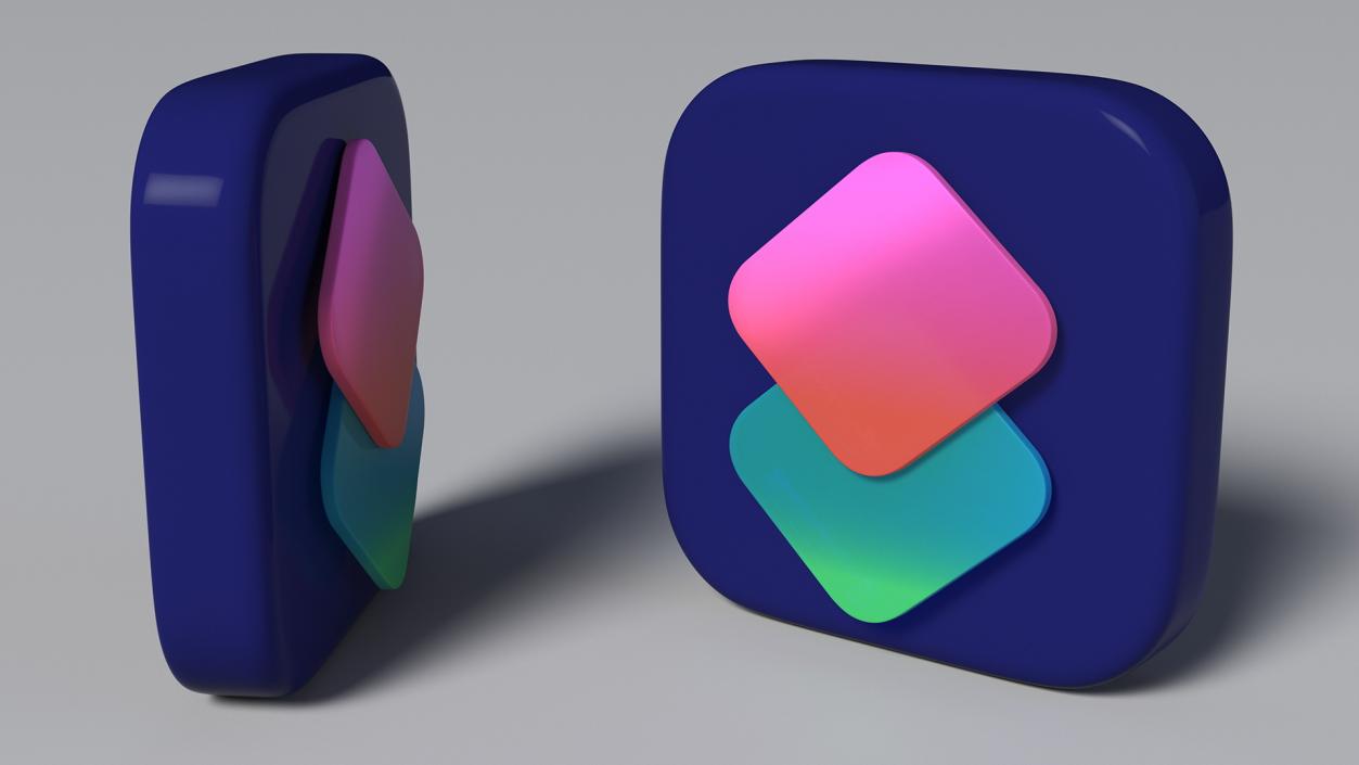 iPhone iOS Shortcuts Icon 2 3D