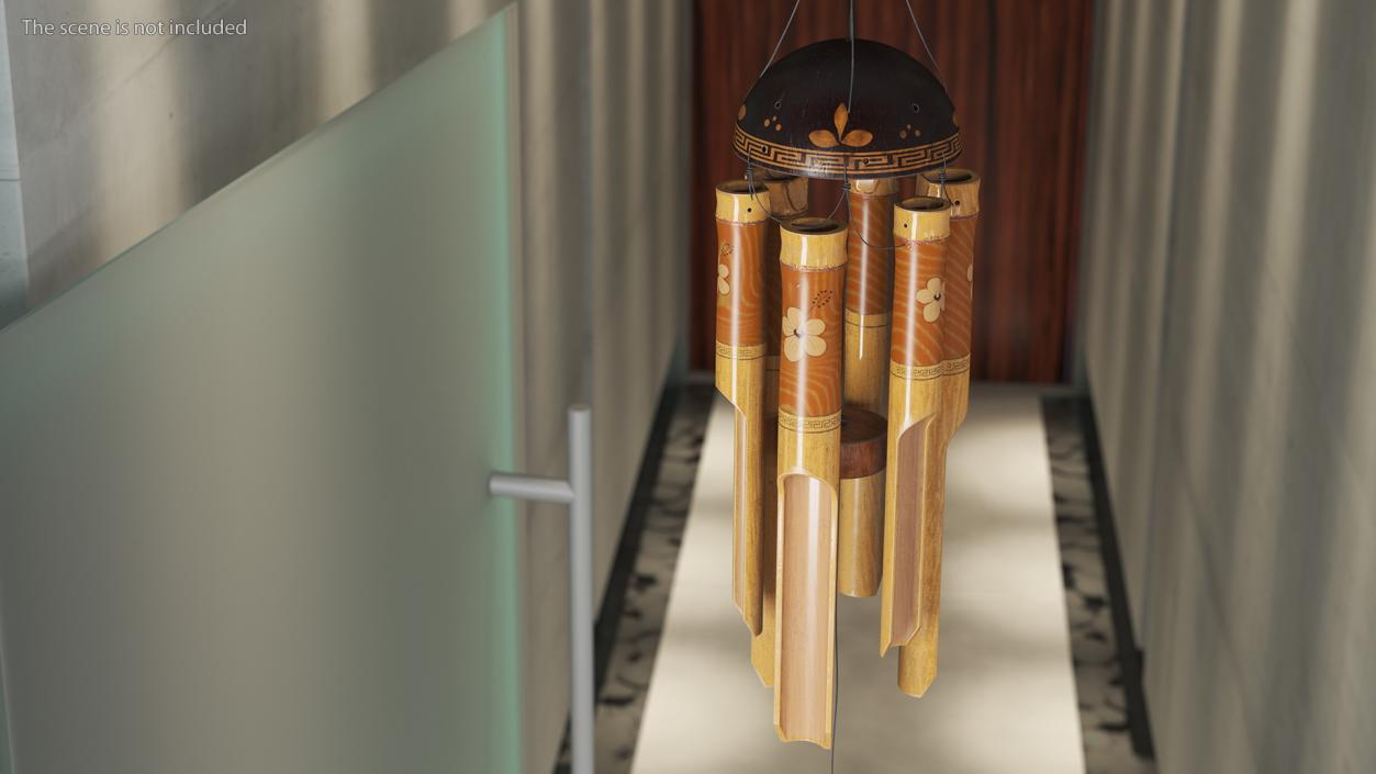 3D Bamboo Wind Chimes model