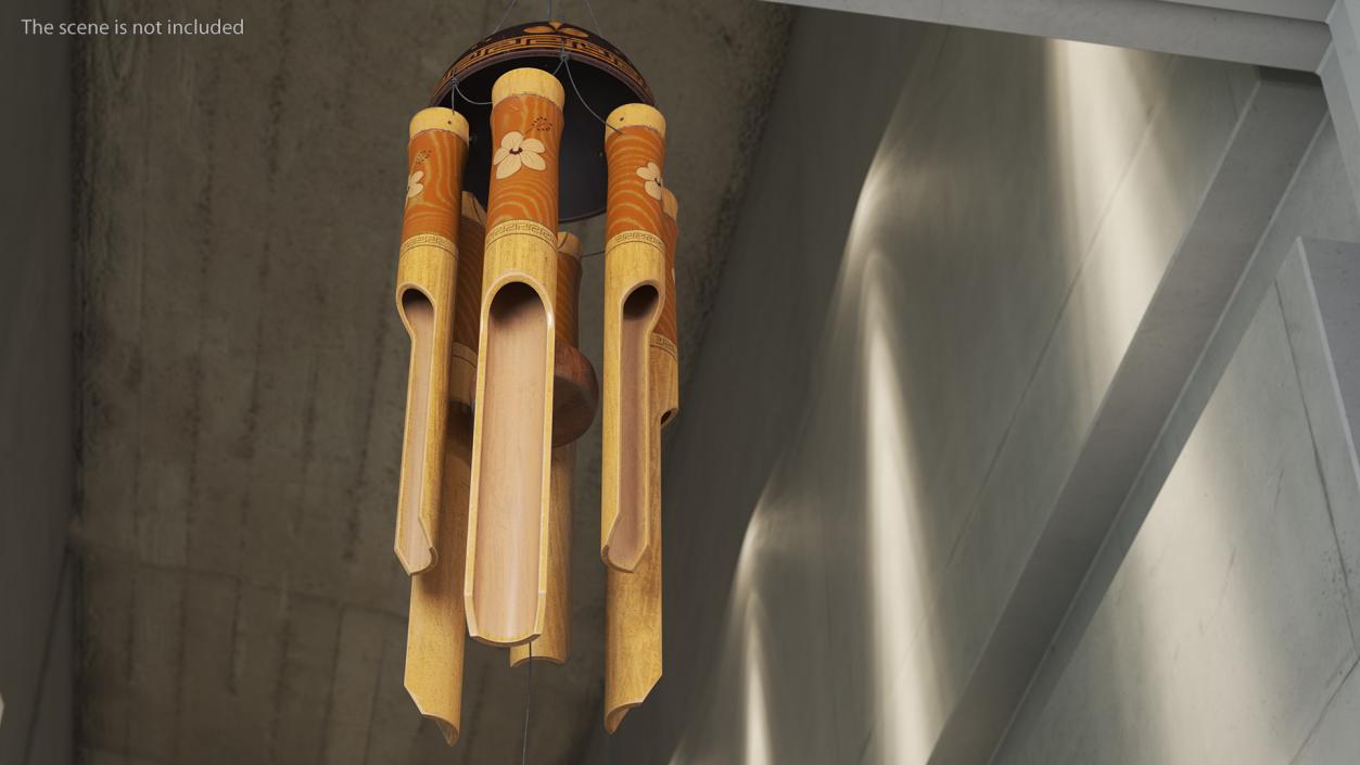 3D Bamboo Wind Chimes model