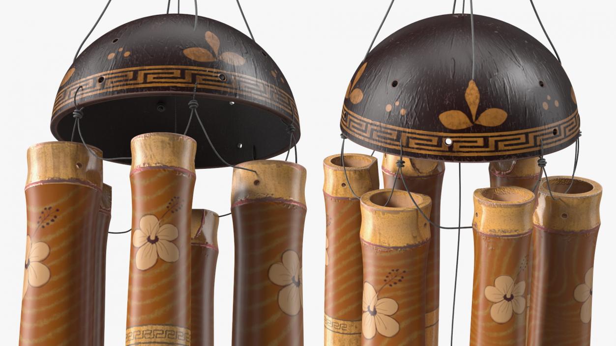 3D Bamboo Wind Chimes model