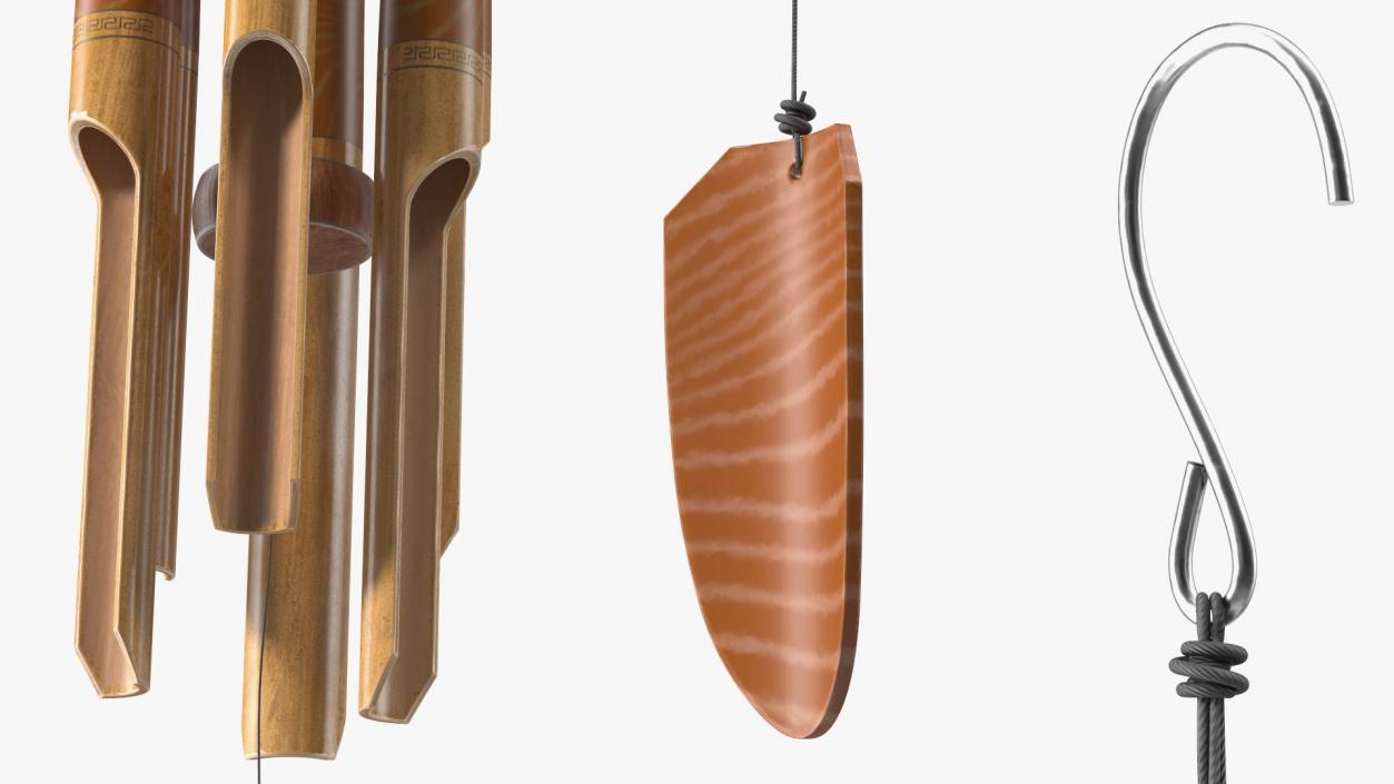 3D Bamboo Wind Chimes model