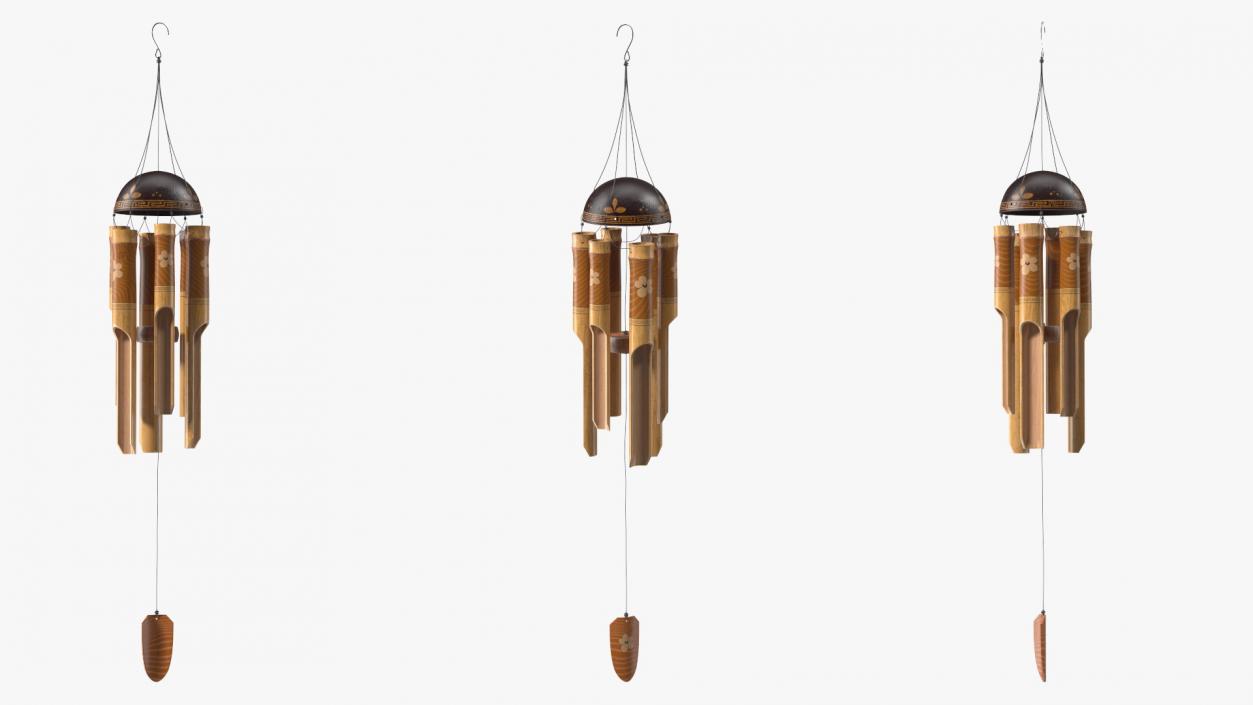 3D Bamboo Wind Chimes model