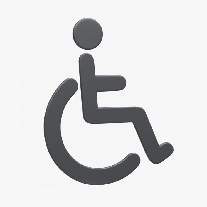 Disabled Person Symbol 3D