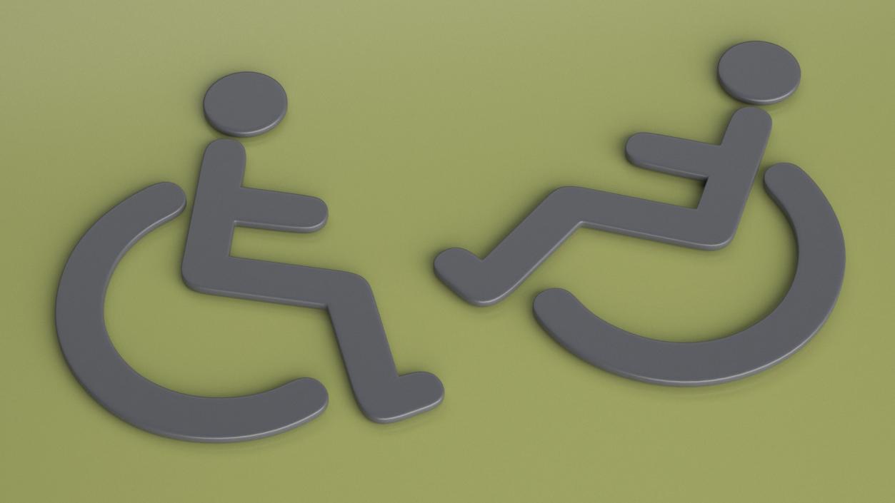 Disabled Person Symbol 3D