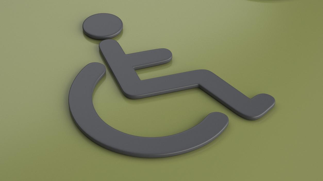 Disabled Person Symbol 3D