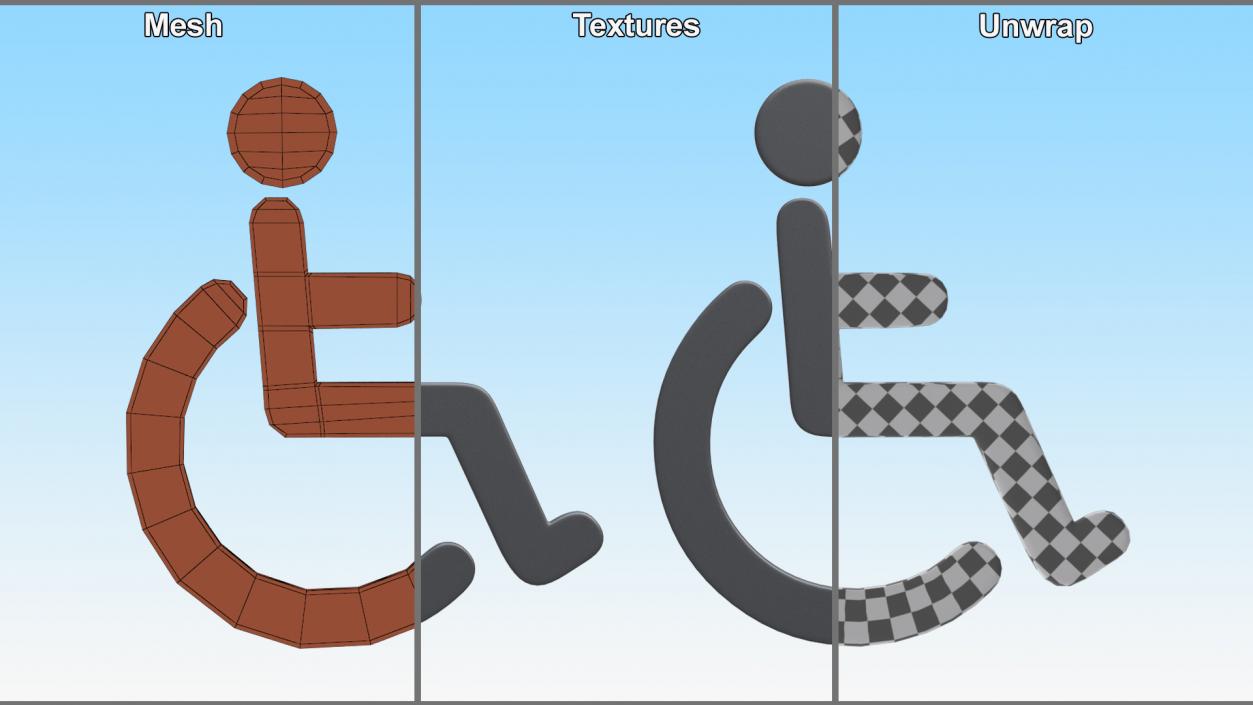 Disabled Person Symbol 3D