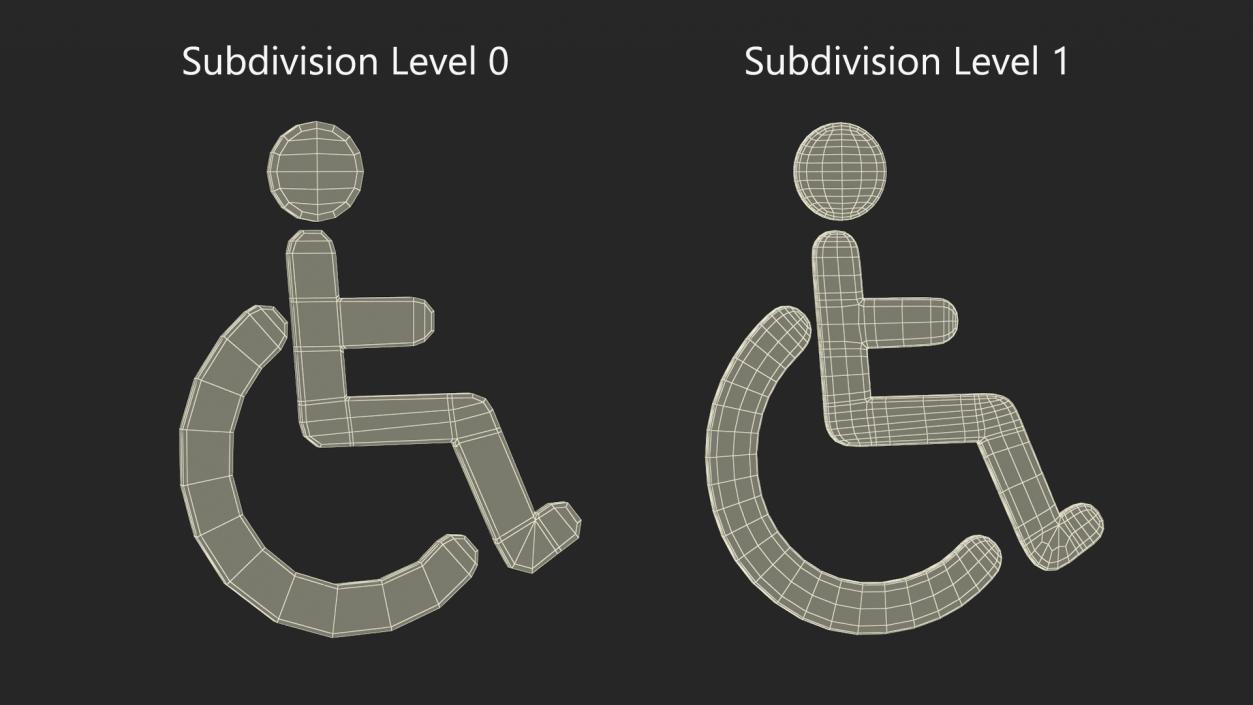 Disabled Person Symbol 3D