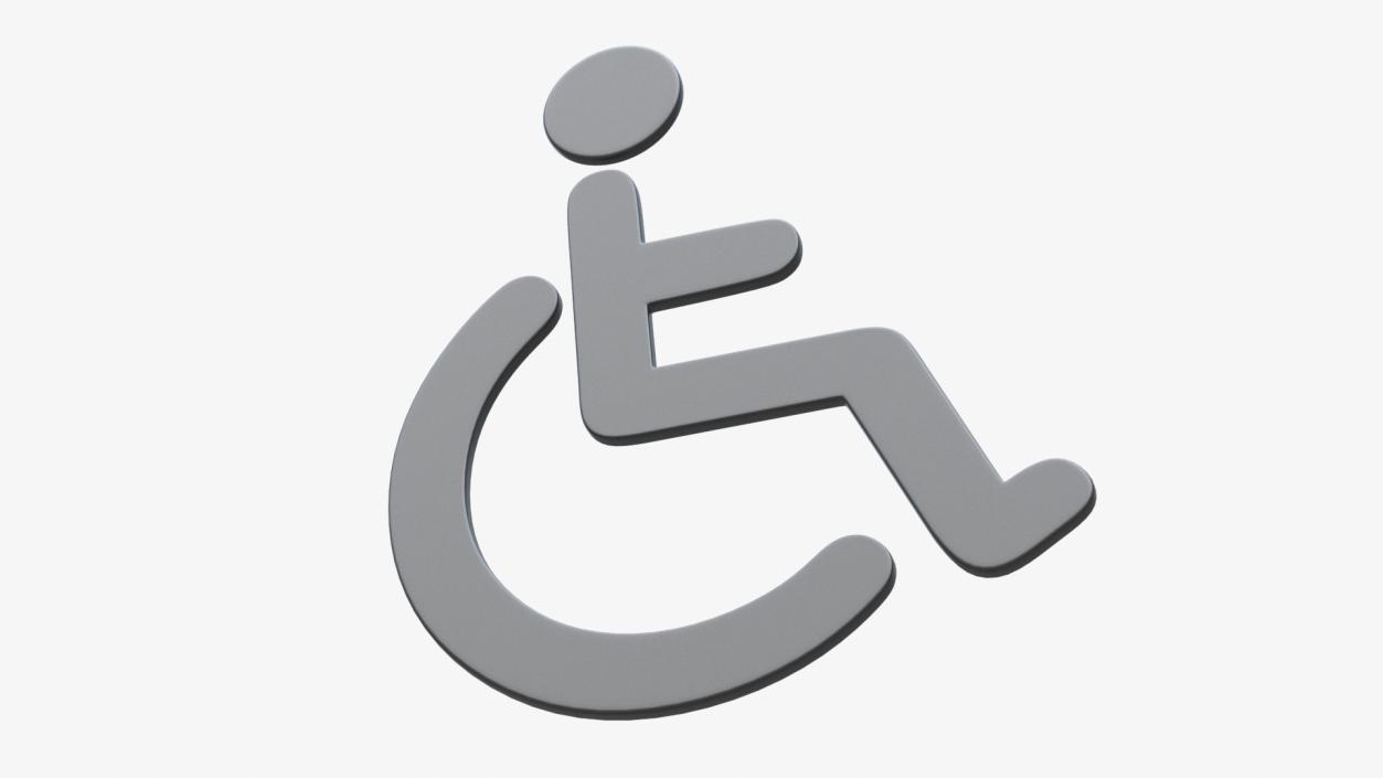 Disabled Person Symbol 3D