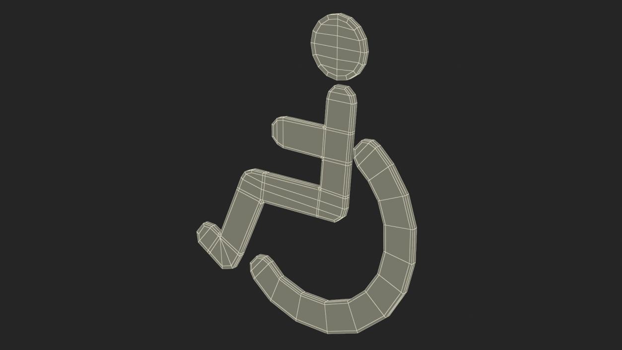 Disabled Person Symbol 3D