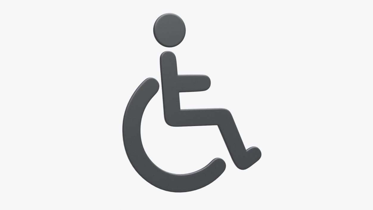 Disabled Person Symbol 3D