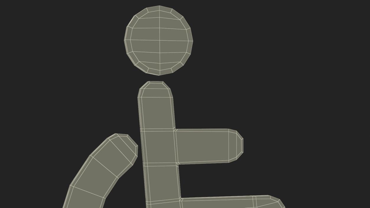 Disabled Person Symbol 3D