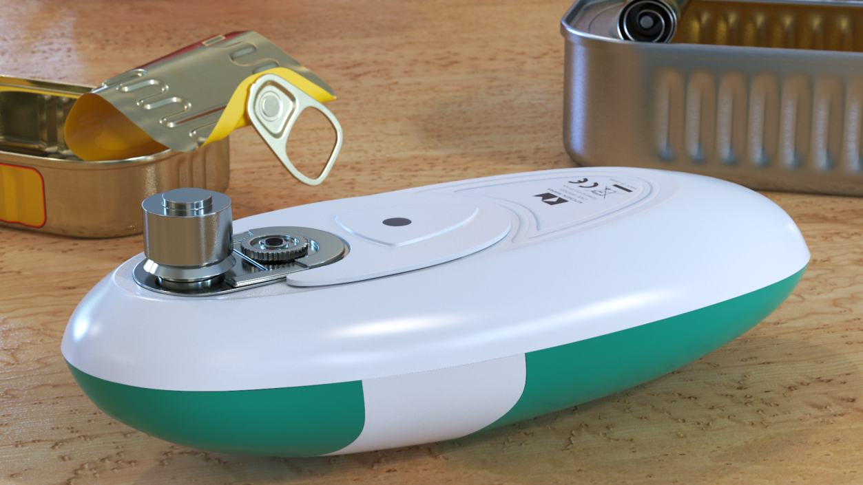 Automatic Tin Opener Kitchen Mama Green 3D model