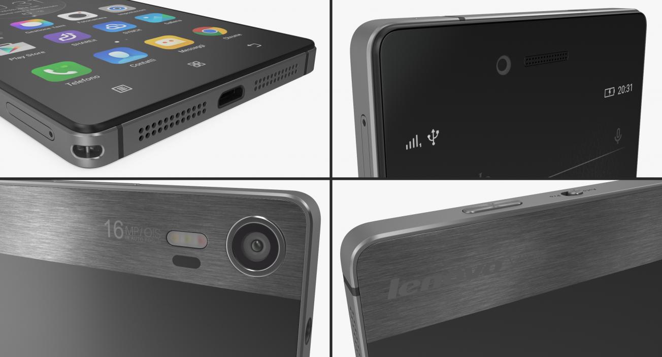 3D model Lenovo Vibe Shot Graphite Grey