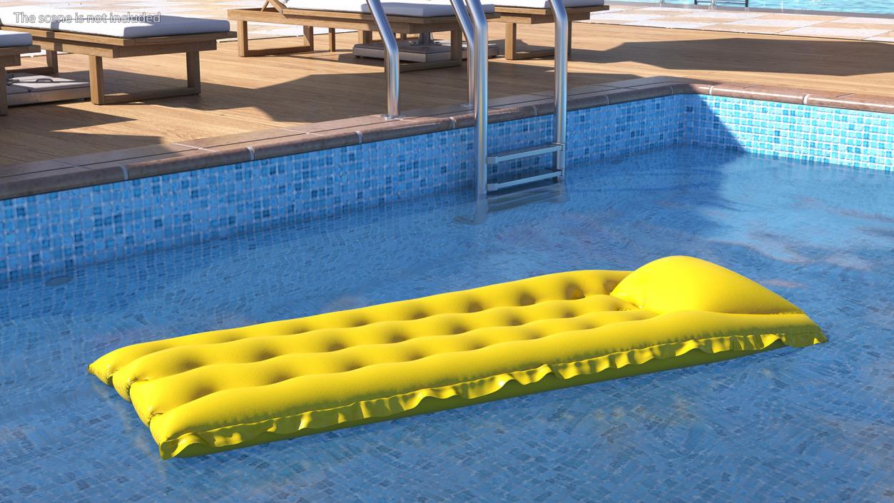 Inflatable Beach Air Mattress 3D model