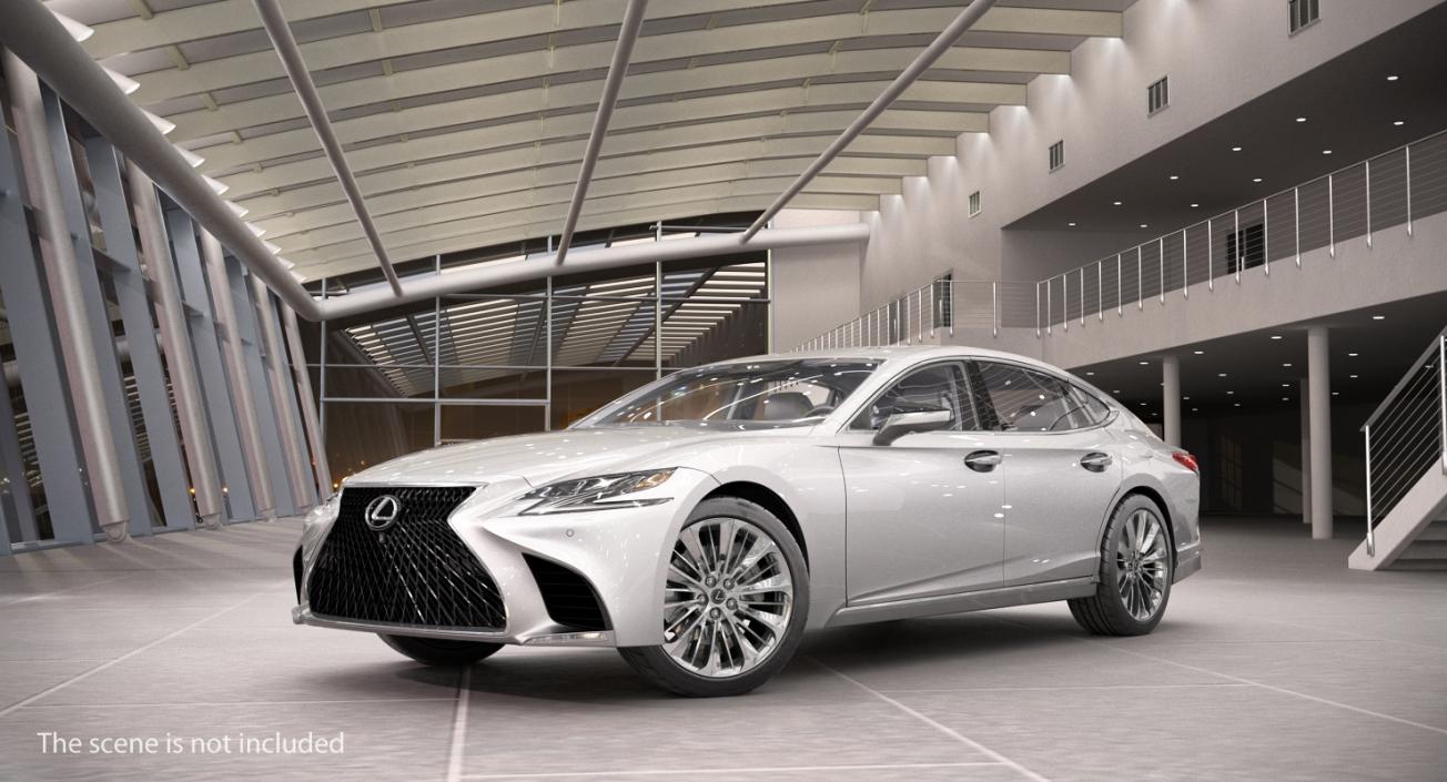 Lexus LS 500 2018 Rigged 3D model