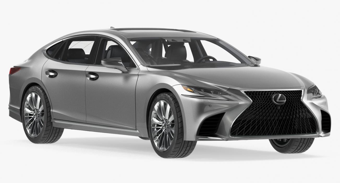 Lexus LS 500 2018 Rigged 3D model