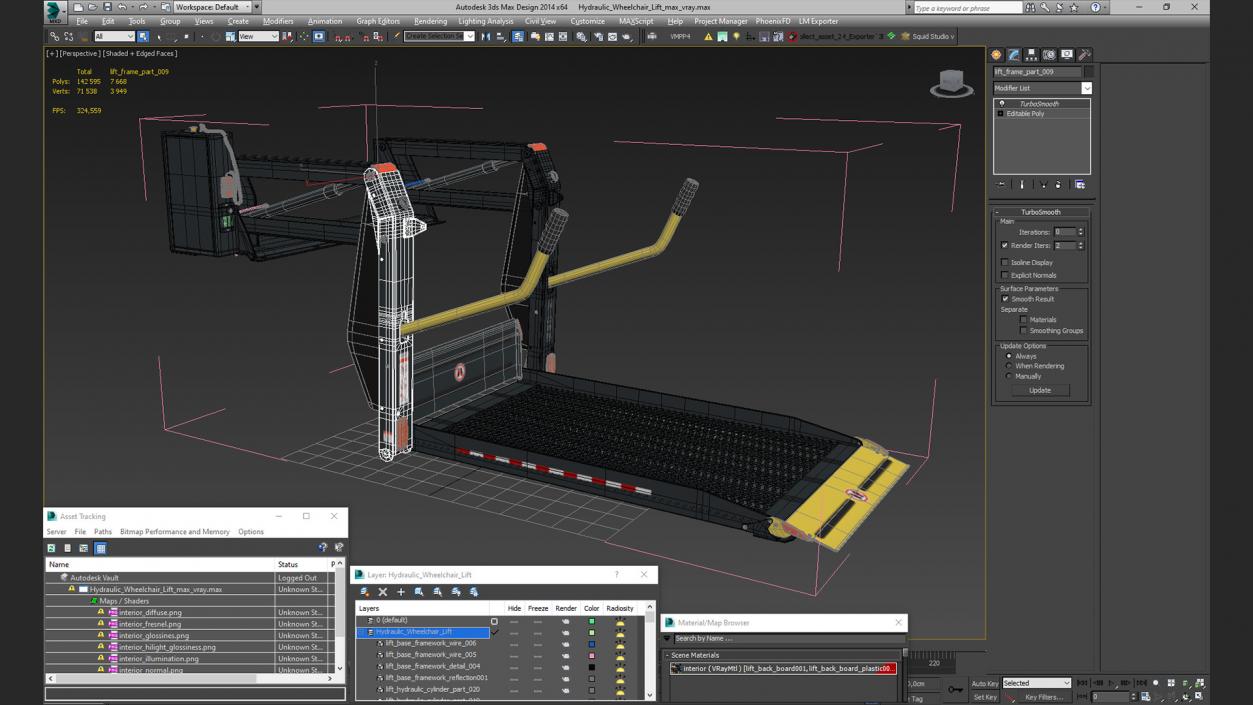 3D model Hydraulic Wheelchair Lift