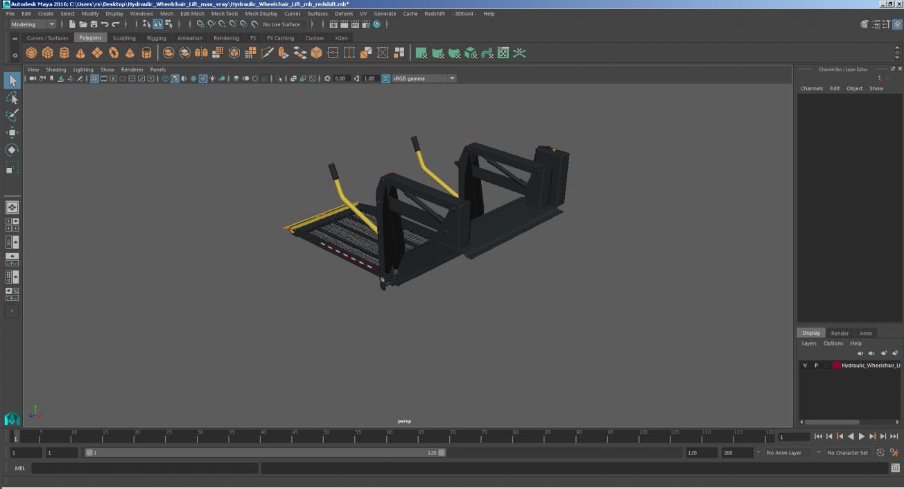 3D model Hydraulic Wheelchair Lift