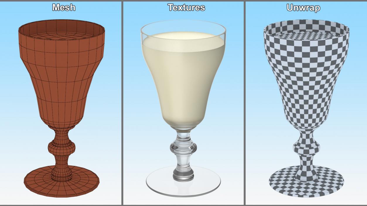 3D Eggnog Glass1 model