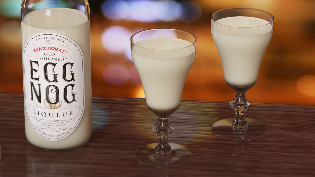 3D Eggnog Glass1 model