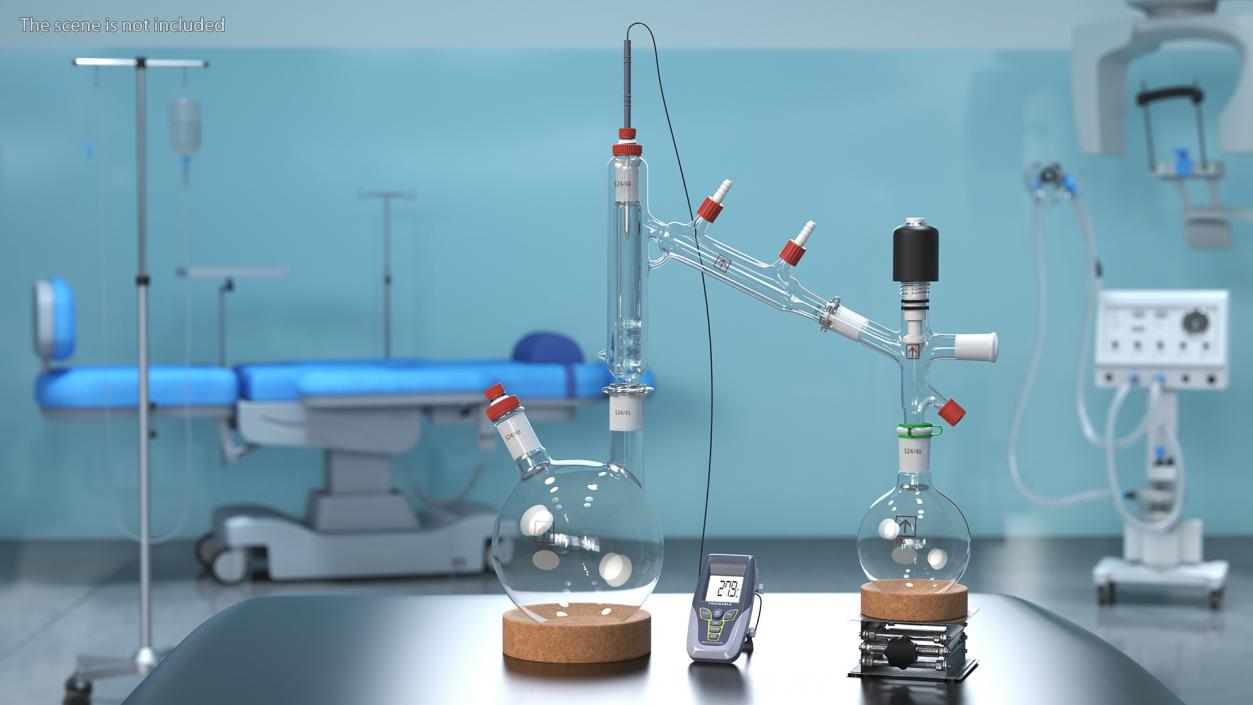 Distillation Kit With Thermometer Kangaroo 3D