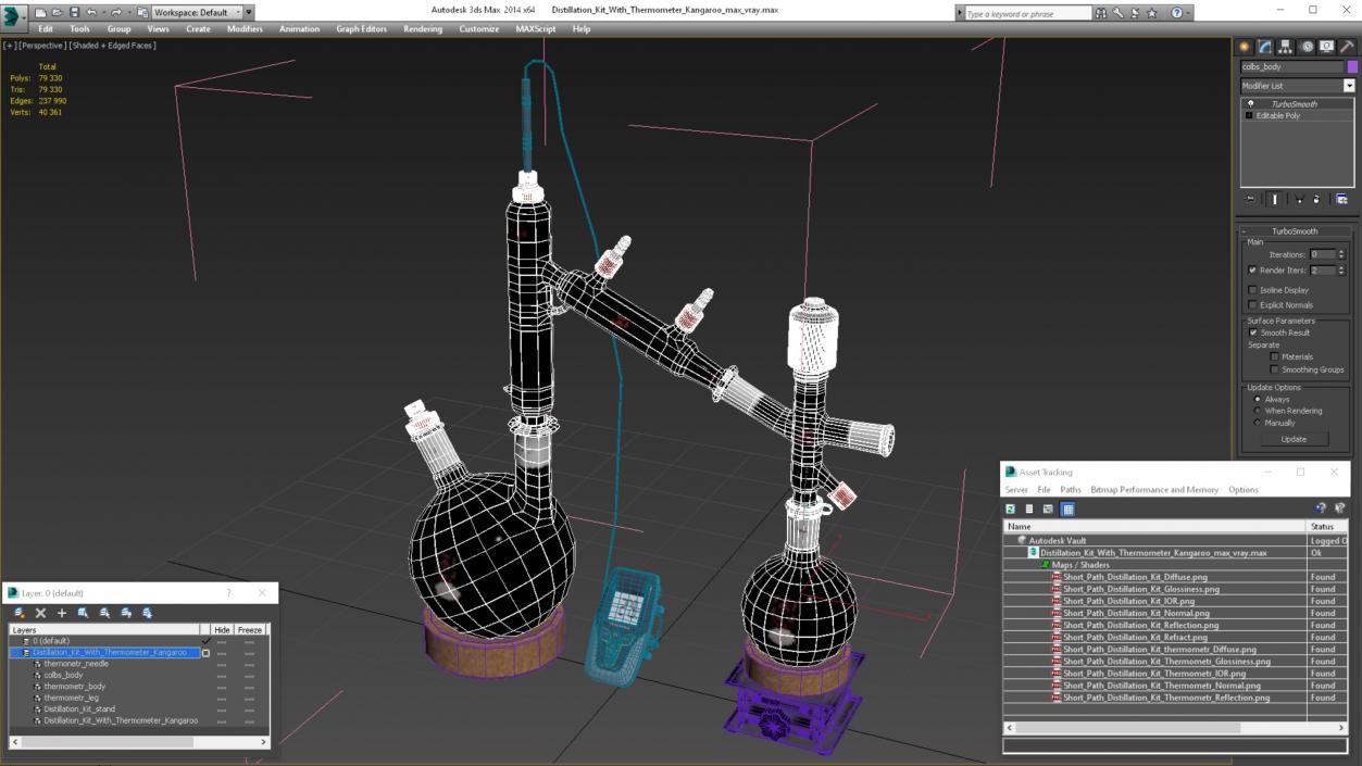 Distillation Kit With Thermometer Kangaroo 3D