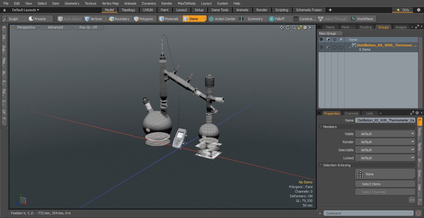 Distillation Kit With Thermometer Kangaroo 3D