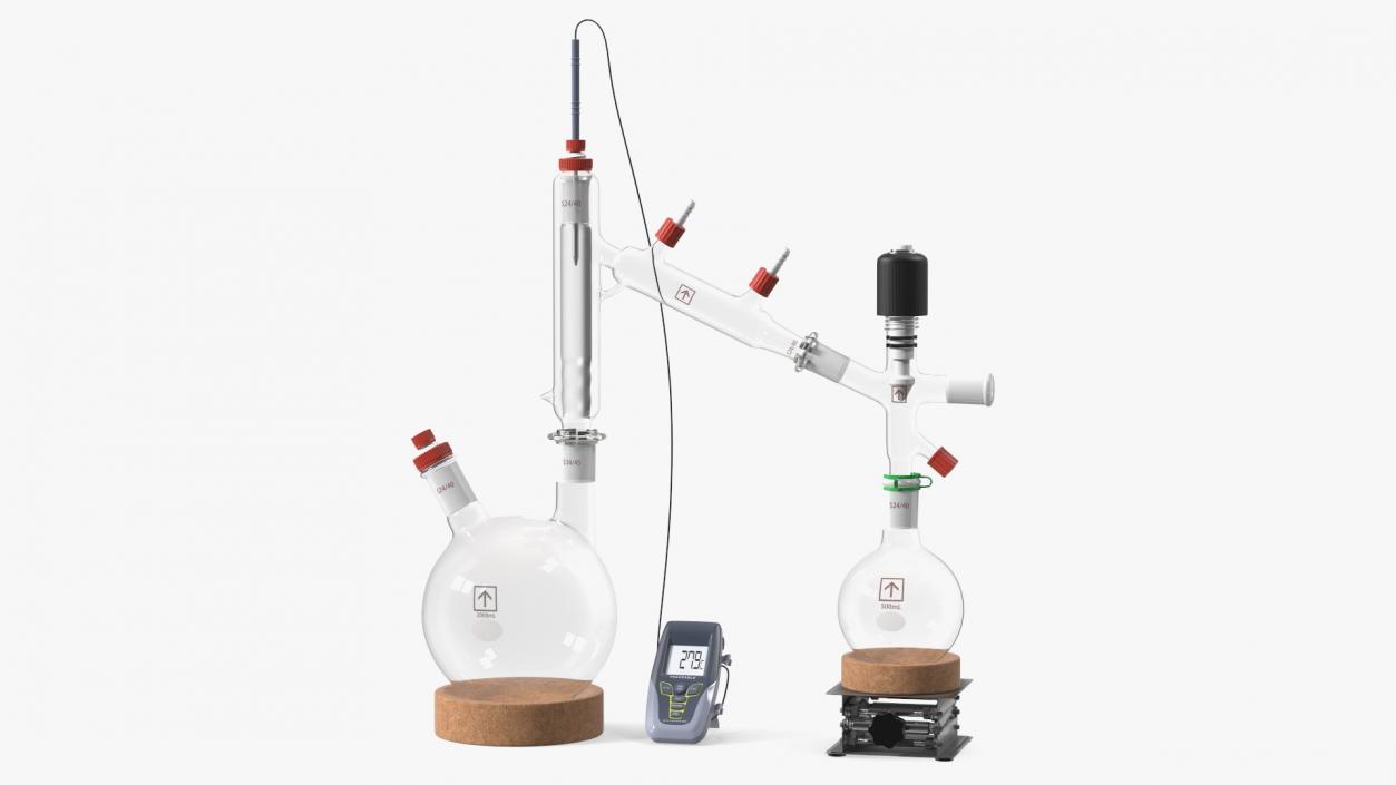 Distillation Kit With Thermometer Kangaroo 3D