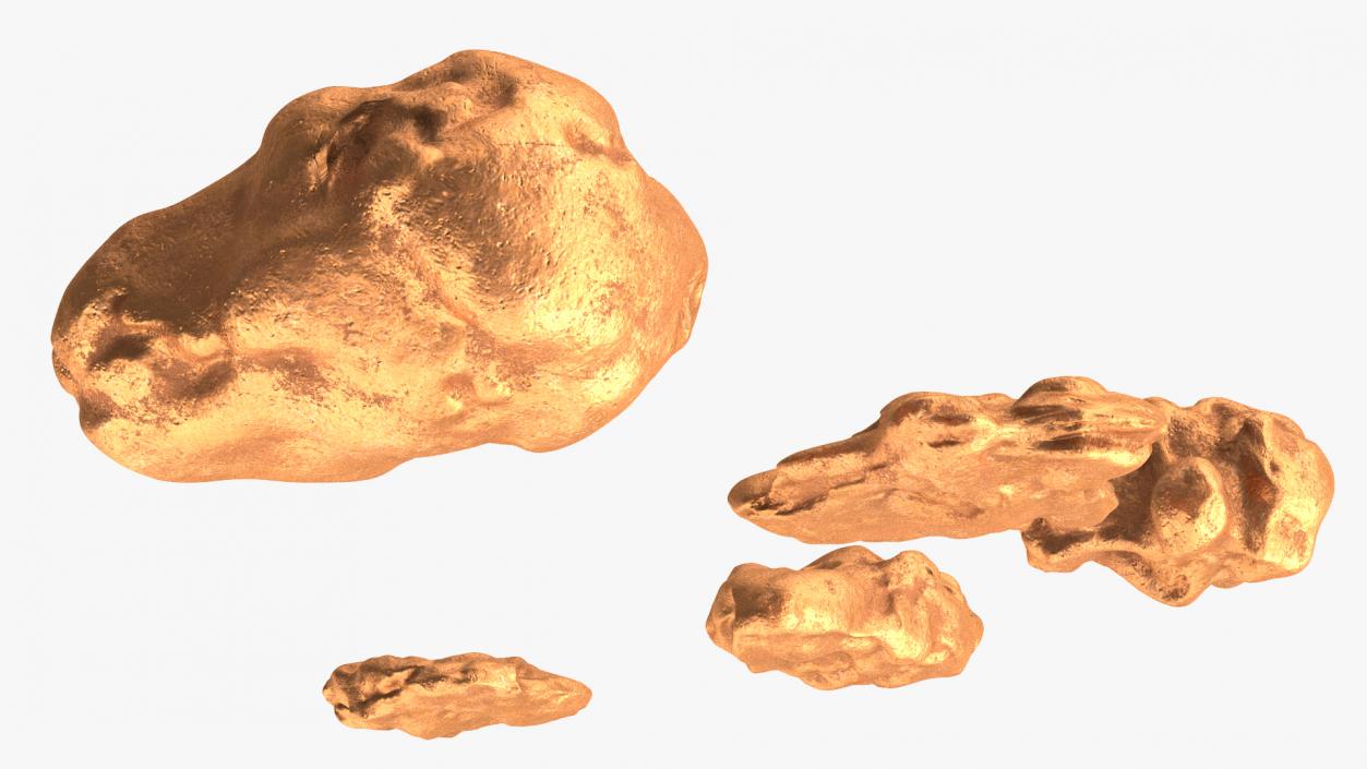 3D model Metallic Copper Small Minerals