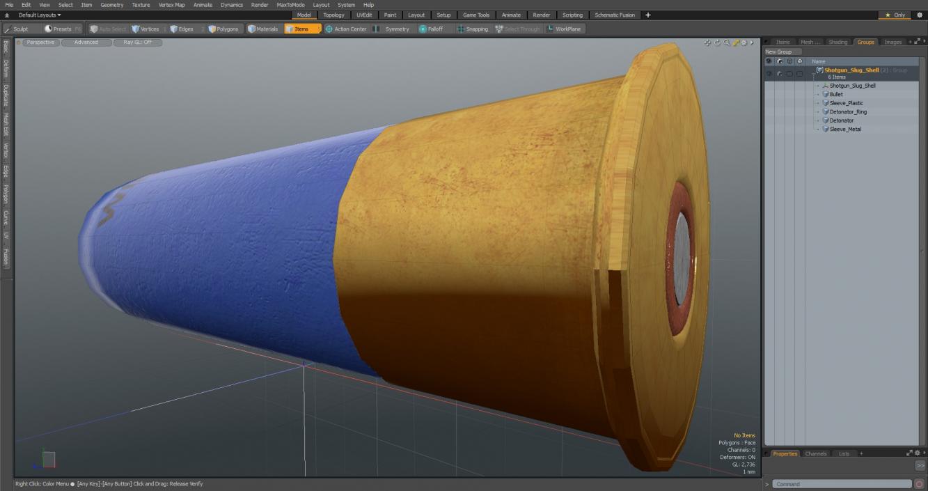 3D Shotgun Slug Shell model