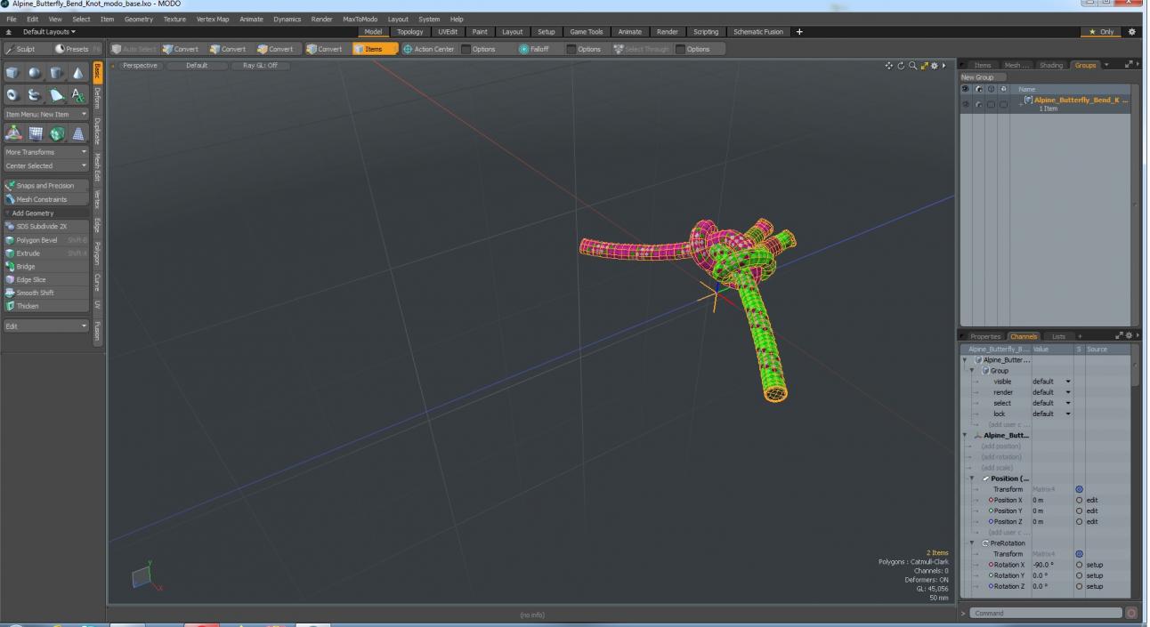 3D Alpine Butterfly Bend Knot