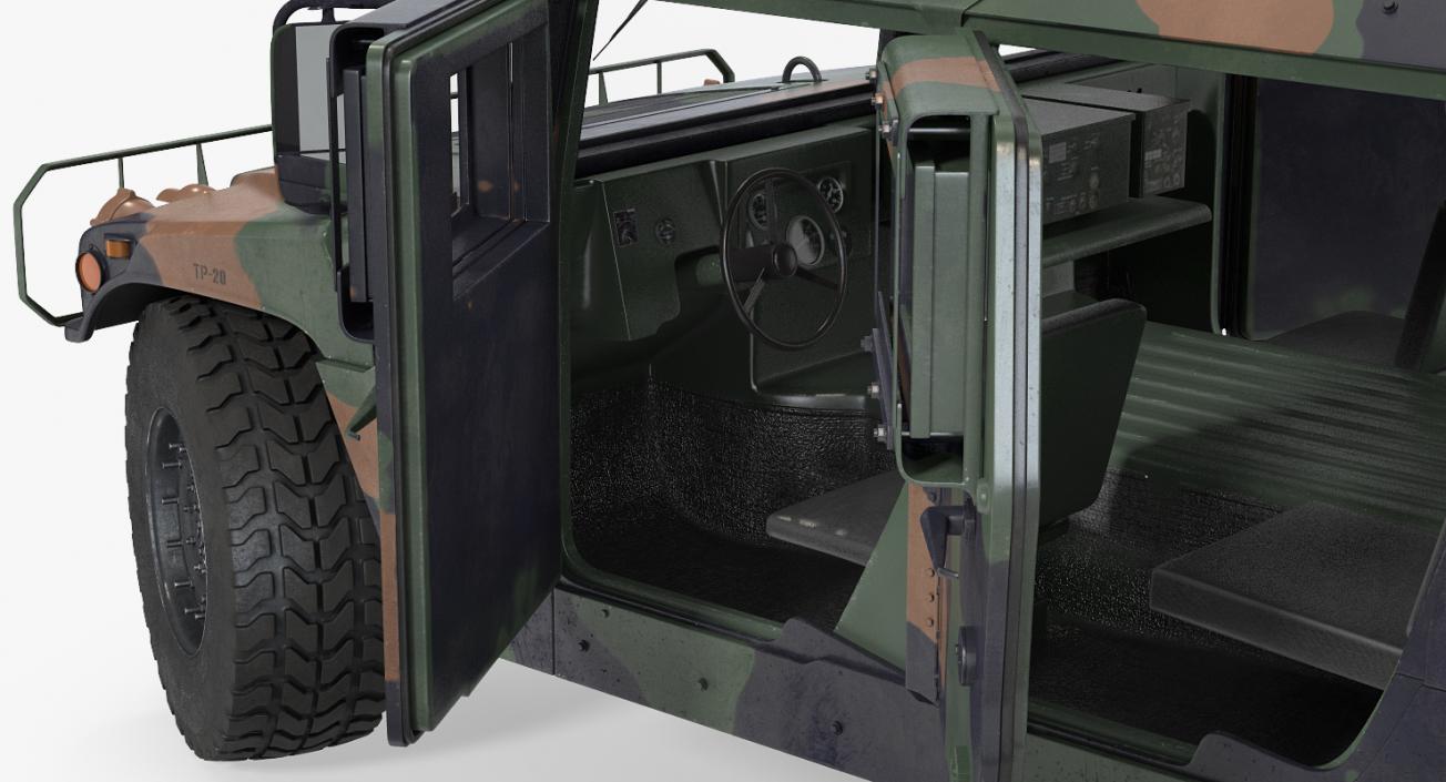 3D Humvee M1151 Simple Interior Camo model