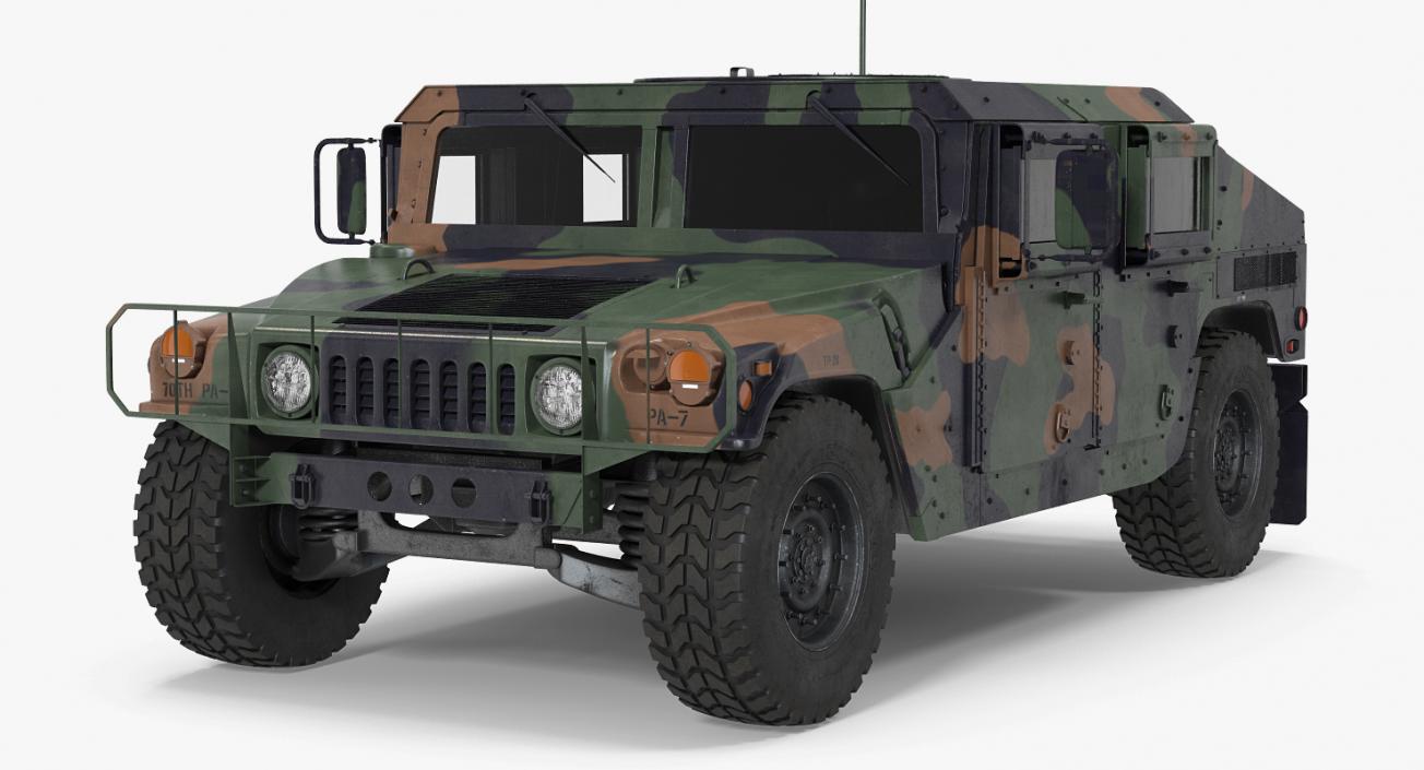 3D Humvee M1151 Simple Interior Camo model