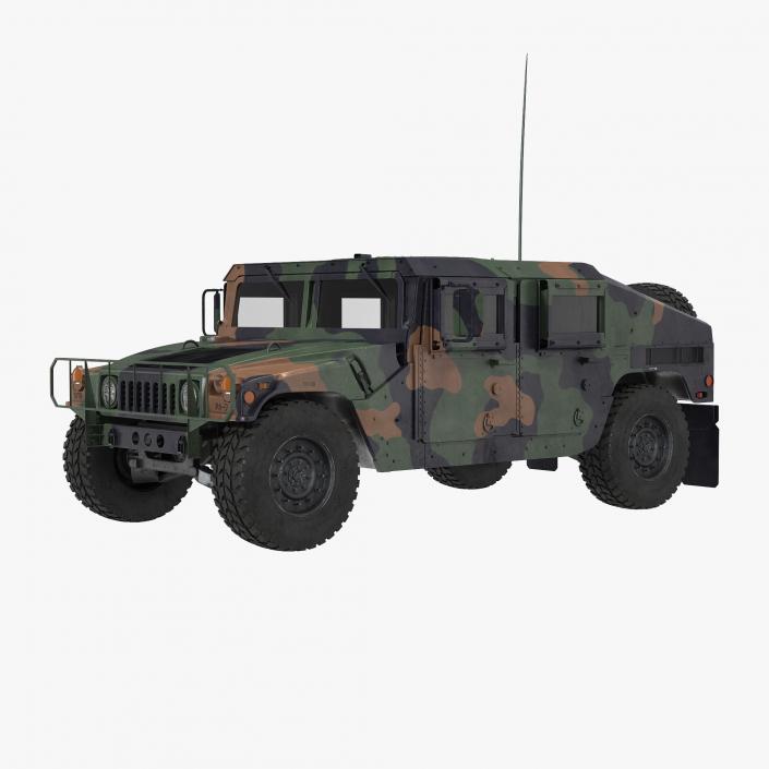 3D Humvee M1151 Simple Interior Camo model