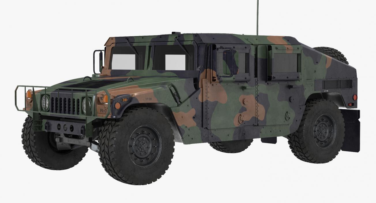 3D Humvee M1151 Simple Interior Camo model