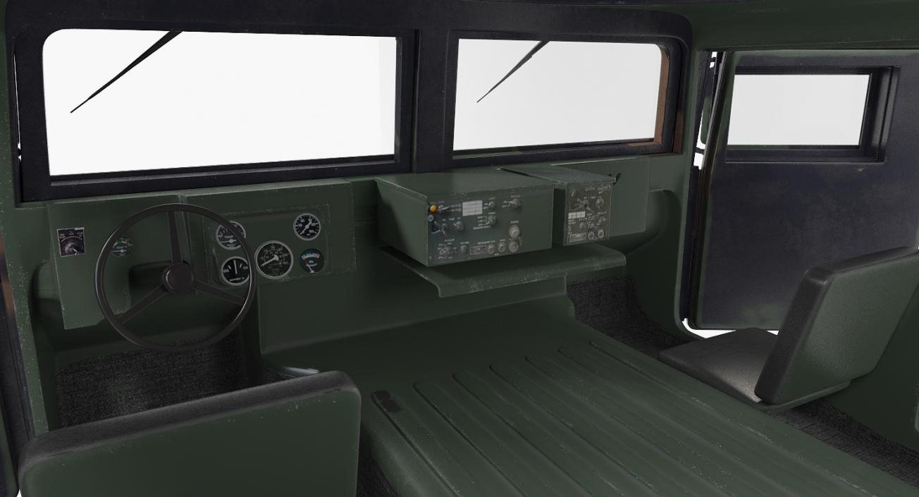 3D Humvee M1151 Simple Interior Camo model