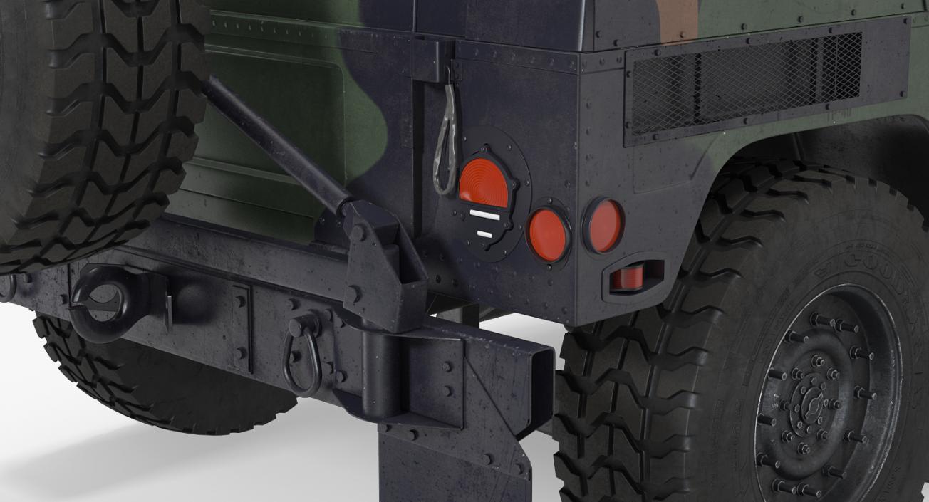 3D Humvee M1151 Simple Interior Camo model