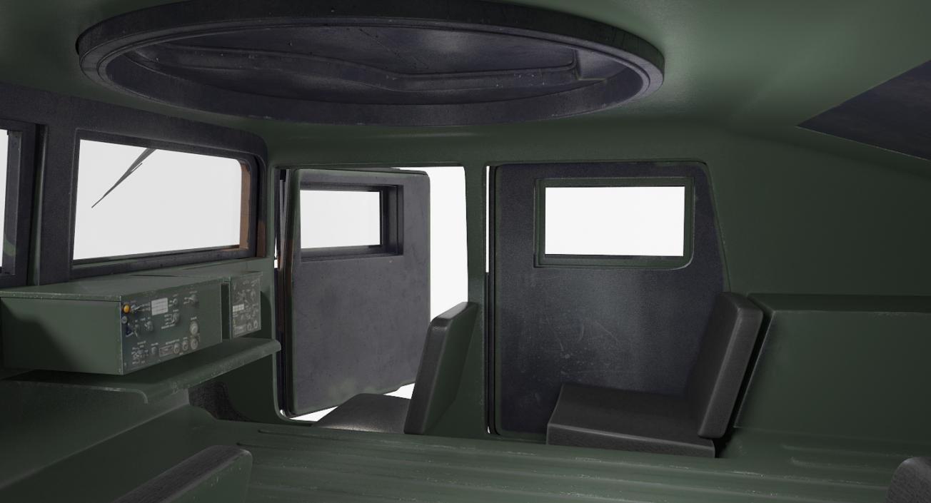 3D Humvee M1151 Simple Interior Camo model